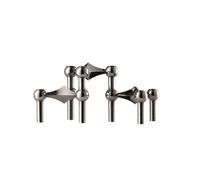 Bougeoirs, Lot de 3 , Chrome Noir