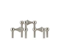 Bougeoirs, Lot de 3, Finition Chrome Brossé