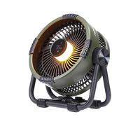 BougeRV F01 Ventilateur de camping 20 000 mAh 25 cm Support en métal 5,4 m/s Charge rapide Ventilateur silencieux avec lumière 33,5 heures d'autonomie Minuterie App Crochet Ventilateur de table