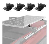 BougeRV Kit de montage de panneau solaire, convient aux barres transversales d’automobile avec rail en T, pour panneaux solaires de 100 à 200 W, supports de montage robustes pour barres de toit