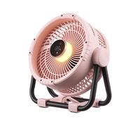 BougeRV Ventilateur portable rechargeable, 20 000 mAh alimenté par batterie avec 4 vitesses de vent, crochet, lumière plus lumineuse, écran LCD rotatif à 270°, pour camping, tente, extérieur, bureau