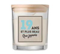 Bougie 19 ans et plus beau que jamais | Candle | Idée Cadeau Anniversaire Fête Original Famille Travail Départ Collègue Retraite Noël