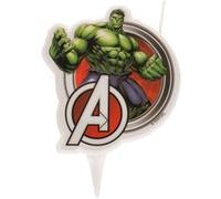 Dekora - Bougies d'Anniversaire Originales, Bougie d'Anniversaire en 2D de Hulk pour Gâteaux d'Enants - 7,5 cm 346221 Médian Multicolore