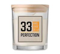 Bougie 33 ans l'age de la perfection | Candle | Idée Cadeau Anniversaire Fête Original Famille Travail Départ Collègue Retraite Noël