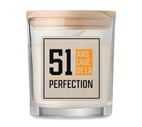 Bougie 51 ans l'age de la perfection | Candle | Idée Cadeau Anniversaire Fête Original Famille Travail Départ Collègue Retraite Noël
