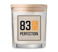Bougie 83 ans l'age de la perfection | Candle | Idée Cadeau Anniversaire Fête Original Famille Travail Départ Collègue Retraite Noël
