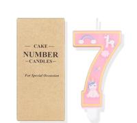Bougie Anniversaire 7 ans, Decoration Gateau Anniversaire Licorne Fille, Bougie Anniversaire Licorne Chiffre 7, Deco Gateau Anniversaire Bougies Anniversaire Originales pour Enfants