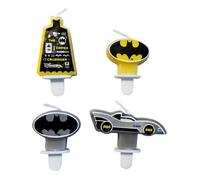 Amscan 9915096 -Bougies Pour Gâteau D'anniversaire Batman Party - Paquet de 4, Noir, Taille unique