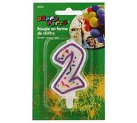 Bougie anniversaire chiffre 2