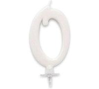 STC - BOUGIE ANNIVERSAIRE GÉANTE BLANCHE - CHIFFRE 0