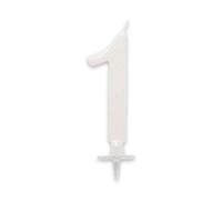 STC - BOUGIE ANNIVERSAIRE GÉANTE BLANCHE - CHIFFRE 1