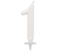 STC - BOUGIE ANNIVERSAIRE GÉANTE BLANCHE - CHIFFRE 1