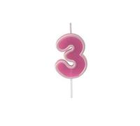 Bougie anniversaire - Non spécifié - 3 ans - Rose - Décoration de fête - Intérieur