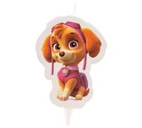 Dekora Design Bougie figurine Pat Patrouille Skye 346171 – cire rose 8×8×12 cm