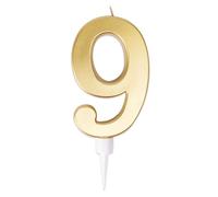 Bougie anniversaire - PTIT CLOWN - Géante - Or - Chiffre 9