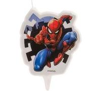 Dekora Bougie d'anniversaire Spiderman 2D enfant 7 cm Rouge
