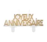 BOUGIE ANNIVERSAIRE STAR 8X7CM OR