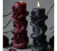 Bougie artisanale en forme de serpent, motif de serpent réaliste, bougie artisanale parfumée en cire de soja, décoration gothique, convient pour la maison, cadeau de la Saint-Valentin, décoration d'hô