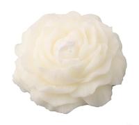 Bougie Artisanale Pivoine 8x3cm Parfumée pour déco Bougie Artisanale(White) | , détails floraux fins, cire de soja mélangée, brûlure uniforme, parfum persistant