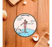 Bougie astro taureau, pêche abricot
