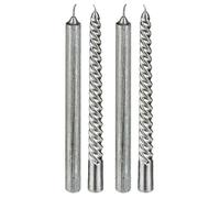 Bougie Bâton x 4 Argent - Feeric Lights & Christmas
