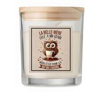 Bougie Belle-Mère Chouette Grain | Candle | Idée Cadeau Original Anniversaire Fête Famille Amour Noël