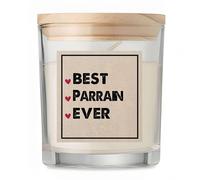 Bougie Best Parrain Ever | Candle | Idée Cadeau Oncle Original Anniversaire Fête Famille Amour Noël