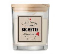 Bougie Bichette d'amour | Candle | Idée Cadeau Petite Amie Copine Anniversaire Fête Original Famille Travail Départ Collègue Retraite Noël