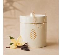 Bougie bijou avec bracelet perles blanches & cristal