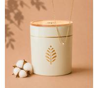 Bougie-bijou avec collier cristal solitaire
