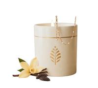 BOUGIE-BIJOU | Bracelet Perles Blanches | Cadeau Femme | Vanille Tonka | Bougie parfumée 470g fabriquée en France, bijou avec cristal caché dans la cire, coffret prêt à offrir