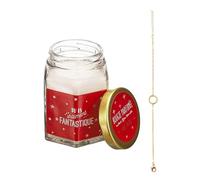 Bougie Bijou Parfumée/Contient un Bracelet Surprise/Existe en 4 Senteurs (Blanc)