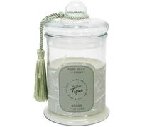 HOME DECO FACTORY - BO5578, Bougie Parfumée Bonbonnière Figue - Décoration Tendance - Cire de Paraffine - Temps de Combustion 80h - Dimensions 13.2 x 23.5 x 13.2 cm - Verte