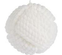 Bougie Boule Effet Cordage Blue Wave 9cm Blanc