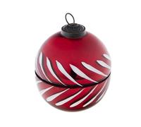 Bougie boule de Noël rouge 8 cm