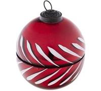 Bougie boule de Noël rouge 8 cm