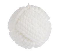 Bougie Boule Effet Cordage Blue Wave 9cm Blanc