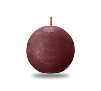 Bougie boule rustique Bolsius en velours rouge (76 mm)