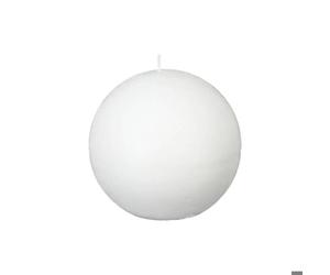 Bougie boule rustique ""Olia"" blanc 445g - Atmosphera Créateur d'intérieur