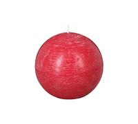 Bougie boule rustique rouge