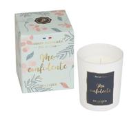 DRAEGER PARIS - Bougie Cadeau blanche Parfumée Rêve de coton "Ma Confidente" - Idée Cadeau Amitié, Confidente, Anniversaire - Made in France - 100% Cire Végétale - 40h de combustion