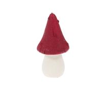 Bougie champignon rouge 13 cm (lot de 4)