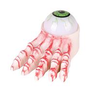 Bougie chauffe-plat Eyeball - Lumière effrayante pour ambiance Halloween | Accessoire lumineux réaliste avec simulation de flamme, décor effrayant pour maisons hantées, jardins, cours, ferme, pub, mai