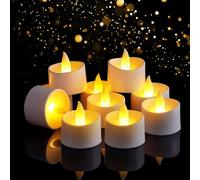 Bougie Chauffe Plat LED 12 Pièces Bougies LED Flamme Vacillante Réaliste Fausses Bougie 200+ Heures Bougie a Pile pour Mariage, Fetes, Halloween, Noël