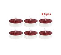 Bougie Chauffe-Plat Paillette non parfumée - SILUMEN - Rouge - Set de 6 pcs