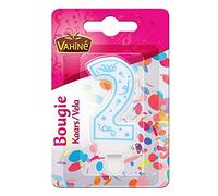 Bougie Chiffre 2 Vahiné - Idéale pour Décorer Vos Gâteaux Ensemble de 1 Bougie Numéro 2 - Blister Pratique Accessoire Gourmand pour - Le Lot De 4