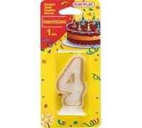 Bougie Chiffre 4 WDK Multicolore G