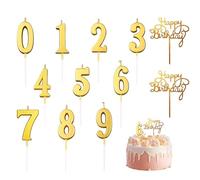 Bougie Chiffre Anniversaire, 12 Pcs Bougies d'anniversaire