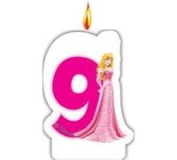 Bougie chiffre anniversaire Disney Princess rose G