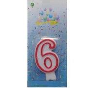 Bougie chiffre n° 6 - accessoire gateau anniversaire G